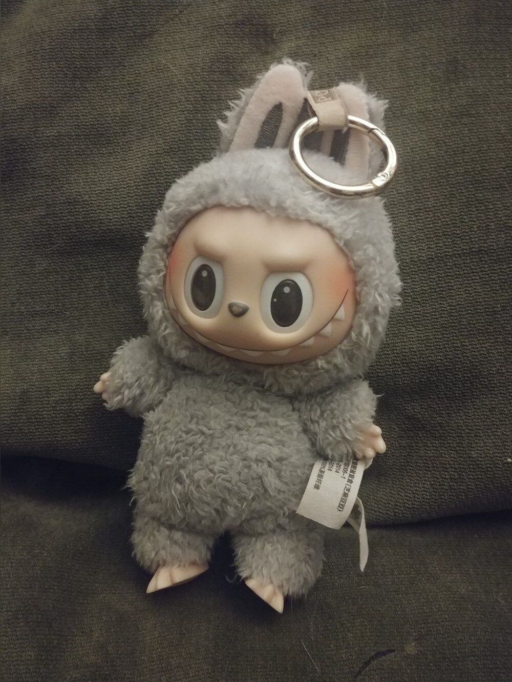 Labubu gray plush